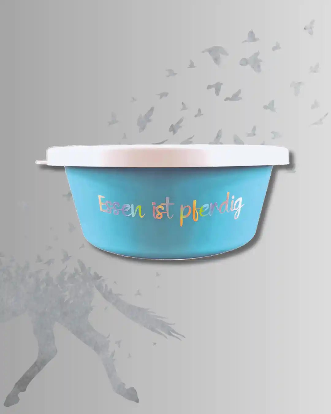 Futterschüssel mit Deckel 6 Liter in Aquamarin