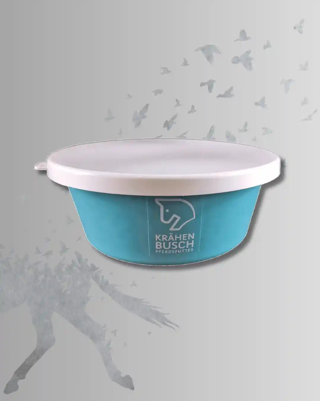 Futterschüssel mit Deckel 6 Liter in Aquamarin